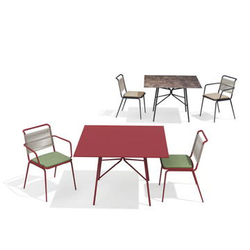 KISSI - Square powder coated steel table by BABEL D - view 3